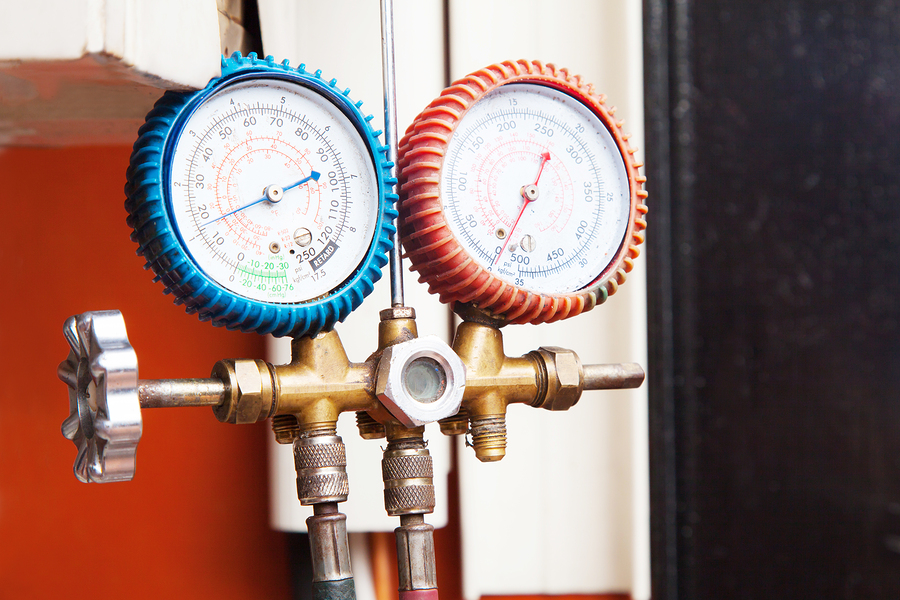 low refrigerant or freon levels
